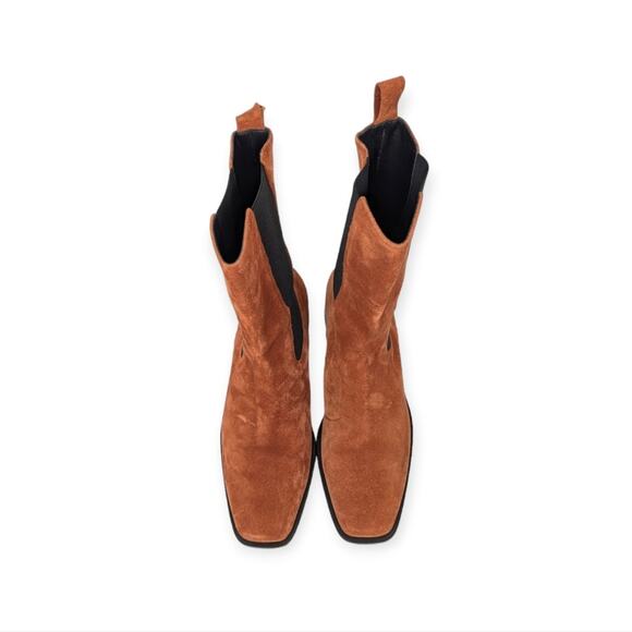 Nexus Calfskin Suede Pros 35mm Chelsea Square Toe Boots Size 10 - Picture 4 of 8